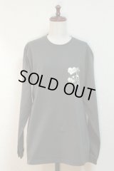 【Sale 30%　OFF】PhysicalDrop長袖Tシャツ【チャコールグレー×ナチュラル・L】