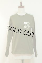 【Sale 30%　OFF】PhysicalDrop長袖Tシャツ【オリーブ×ナチュラル・XS】