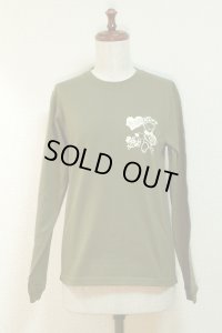 【Sale 30%　OFF】PhysicalDrop長袖Tシャツ【オリーブ×ナチュラル・XS】