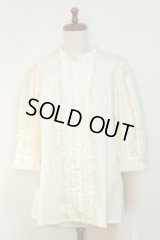 【Sale30%OFF】スタンドカラー七分袖BL【生成】