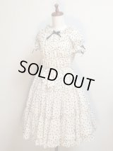 【Sale 50％ OFF】シャーリング３段ティアードＯＰ【ハート柄】