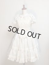 【Sale 50％ OFF】シャーリング３段ティアードＯＰ【生成】