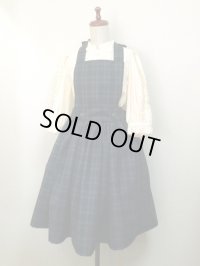 サロペットスカート【紺系チェック】