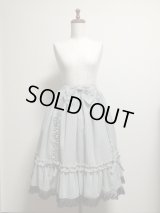 【Sale30%OFF】シフォンリボンスカート【黒ストライプ】