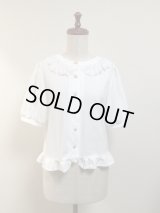 【Sale50%OFF】半袖カーディガン【白×白レース】