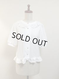 【Sale50%OFF】半袖カーディガン【白×白レース】
