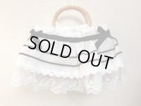カゴBAG1【茶カゴ×白布×黒ライン】