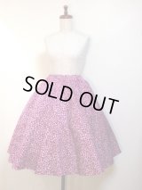 ハンドメイドサーキュラースカート【ピンクヒョウ柄・59丈】