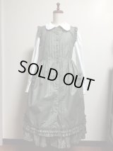 【30％OFF】ペチコート付エプロンJSK【草色】