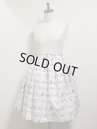 ハンドメイドスカート【ねこ柄・55cm丈】