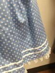 画像3: ハンドメイドスカート【水玉セーラー・水色水玉・54cm丈】 (3)