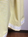 画像2: ハンドメイドスカート【ギンガムチェック綿レーステープ・黄色・60cm丈】 (2)