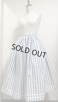 ハンドメイドスカート【ストライプ柄・75cm丈】