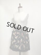 ハンドメイドスカート【小鳥柄ゴブラン・42ｃm丈】