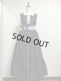 ロングティアードワンピース【ライトブラック】