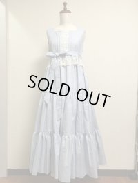 ロングティアードワンピース【水色】
