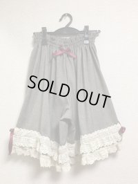 ハンドメイドペチパンツ【ツイード・50ｃm丈・えんじリボン】