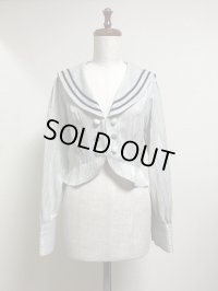 【30%オフ】クラシカルセーラーボレロ【ライトグレーストライプ】