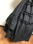 画像5: 共布フリルミディアムドレス【黒】