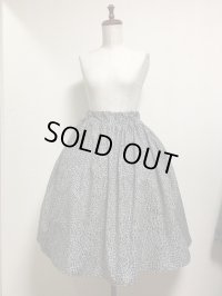 ハンドメイドギャザースカート【数字柄・62ｃm丈】