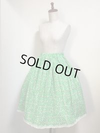 ハンドメイドギャザースカート【リボン柄・60ｃm丈】