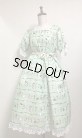 すうじネコ柄デイリーワンピース