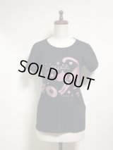 【50％OFF】レコードＣａｔ　Ｔシャツ【ウーマンＭサイズ・ブラック】