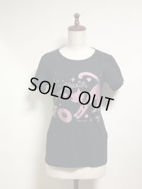 【50％OFF】レコードＣａｔ　Ｔシャツ【ウーマンＭサイズ・ブラック】
