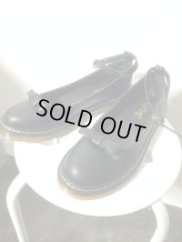 【セレクト商品】甲リボンバレエシューズ・足首ベルト付き【黒・ＸＬ】