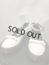 【セレクト商品】甲リボンバレエシューズ・足首ベルト付き【白・ＸＬ】
