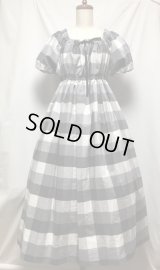 ロングシャーリングワンピース【チェック・122c丈】