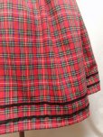 画像3: ハンドメイドギャザースカート【赤タータンチェック・裾黒ライン・65c丈】 (3)