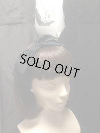 【受注予約・5月20日迄受付中！】スクール風リボンヘアバンド【黒】