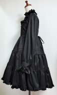 画像2: 小公女ドレス【黒ストライプ】 (2)