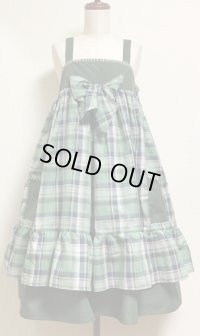2Ｗａｙエプロン風ＪＳＫ【グリーン系・100c丈】