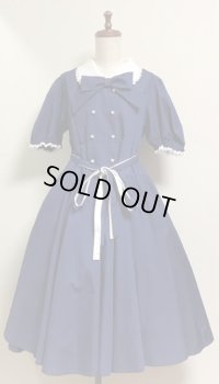 レトロワンピース【紺】