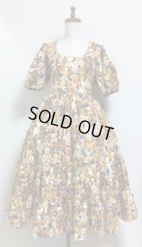 テディベアティアードワンピース【紺系・着丈100ｃ】