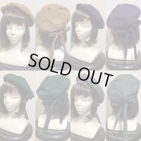 リボンベレー帽【無地】