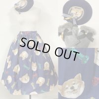 【新春企画】スカート＋ベレー＋手袋セット【しば犬セット・スカート70c丈】