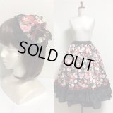 ハンドメイドギャザースカート＋ヘッドドレスセット【和柄・53c丈】
