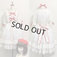 ナース風ワンピース・ヘッドドレスセット【白系】