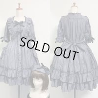 ナース風ワンピース・ヘッドドレスセット【黒系】