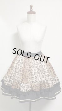 フリルミニスカート【ブルマ・シュシュ付・ヒョウ柄・45ｃｍ丈】