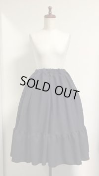 ２段ティアードスカート【ミディアム７０ｃｍ丈・黒】