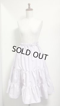 【50％オフ】３段ティアードスカート【ラベンダー】