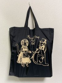 LIEF×PhysicalDropコラボトートBAG【黒×生成プリント】