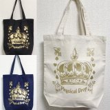 王冠プリント・トートバッグ【3色展開】