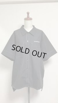 【入荷しました！】ボーイフレンドワークシャツ【黒×白ステッチ】