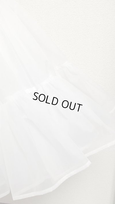 画像2: 【受注商品・KUROOBI】ボリューム遮熱パニエ【48cm丈・白】