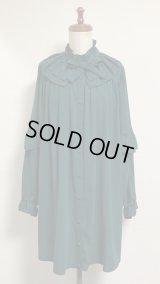 【Sale50％オフ】長袖ロングブラウス【グリーン】